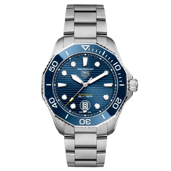 TAG Heuer Aquaracer Professional 300 Caliber 5 watch blue dial steel bracelet 43 mm WBP201B.BA0632