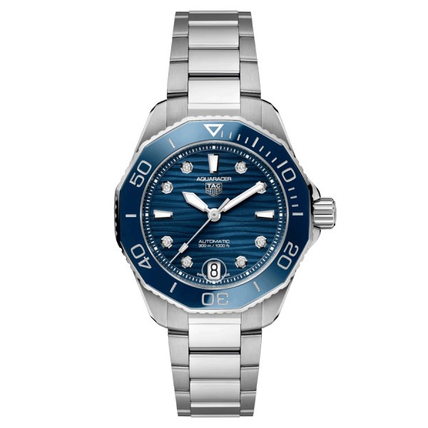 Montre TAG Heuer Aquaracer Professional 300 Calibre 5 cadran bleu bracelet acier 36 mm WBP231B.BA0618