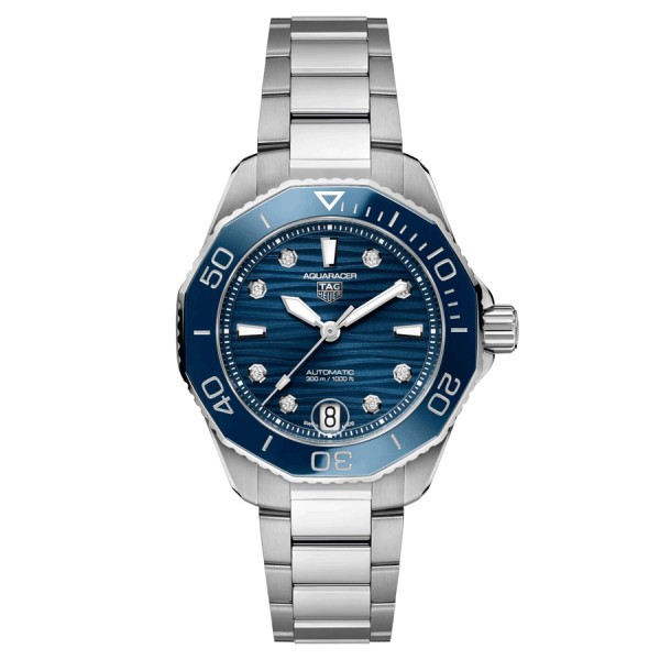 TAG Heuer Aquaracer Professional 300 Caliber 5 watch blue dial steel bracelet 36 mm WBP231B.BA0618