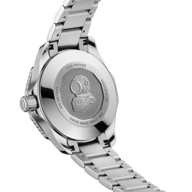 Montre TAG Heuer Aquaracer Professional 300 Calibre 5 cadran argent laqué bracelet acier 36 mm WBP231C.BA0626