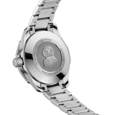 Montre TAG Heuer Aquaracer Professional 300 Calibre 5 cadran noir laqué bracelet acier 36 mm WBP231D.BA0626