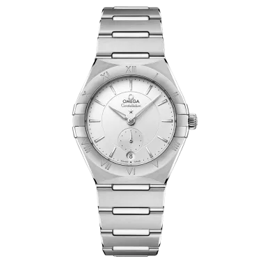 Montre Omega Constellation Master Chronometer Petite Seconde automatique cadran argent bracelet acier 34 mm 131.10.34.20.02.001