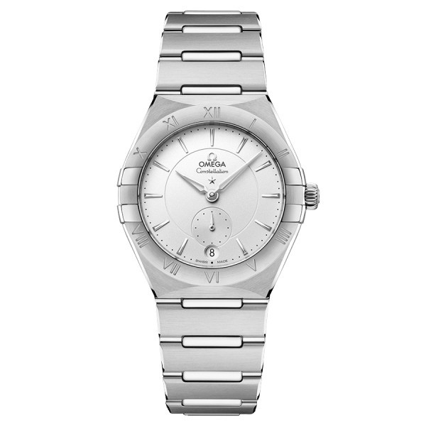 Montre Omega Constellation Master Chronometer Petite Seconde automatique cadran argent bracelet acier 34 mm 131.10.34.20.02.001