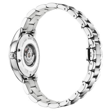 Montre Hamilton Jazzmaster cadran bleu bracelet acier 34 mm