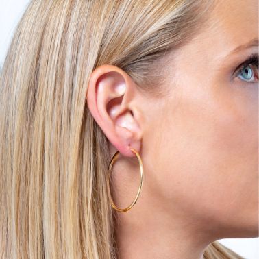 Créoles Les Poinçonneurs Goa en or jaune