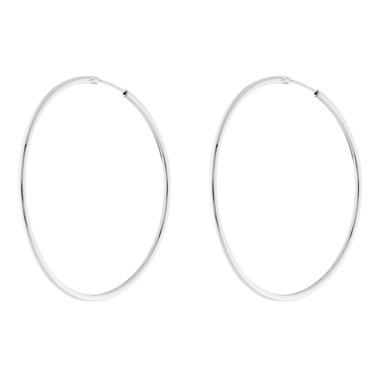 Hoops earrings Les Poinçonneurs Bora in white gold