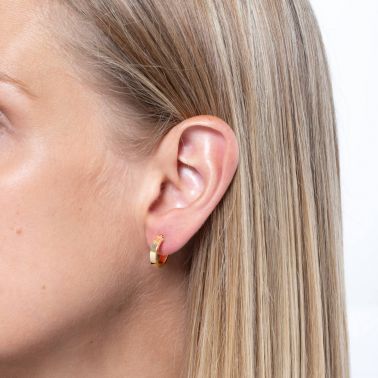 Créoles Les Poinçonneurs Faro en or blanc