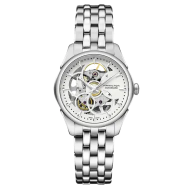 Montre Hamilton Jazzmaster cadran squeletté bracelet acier 36 mm - SOLDAT PL