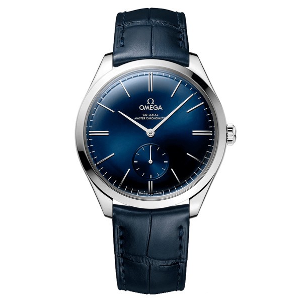 Omega De Ville Trésor Co-Axial Master Chronometer Petite Seconde automatic watch blue dial blue leather strap 40 mm 435.13.40.21
