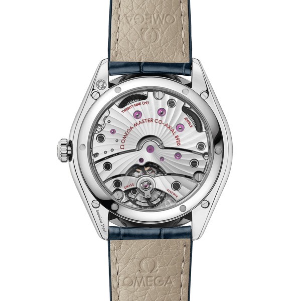 Omega De Ville Trésor Co-Axial Master Chronometer Petite Seconde automatic watch blue dial blue leather strap 40 mm 435.13.40.21