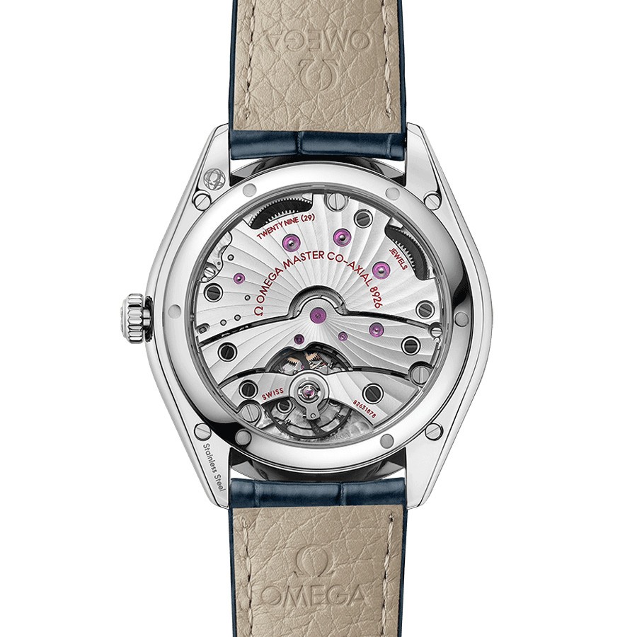 Omega De Ville Trésor Co-Axial Master Chronometer Petite Seconde automatic watch blue dial blue leather strap 40 mm 435.13.40.21