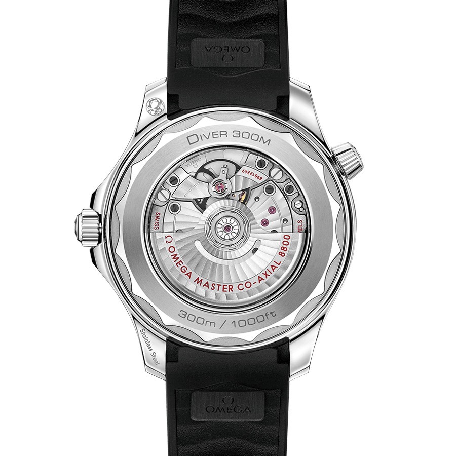 Montre Omega Seamaster Diver 300M Co-Axial Master Chronometer cadran blanc bracelet caoutchouc noir 42 mm 210.32.42.20.04.001