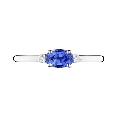 Bague Lepage Juliette en or blanc saphir et diamants