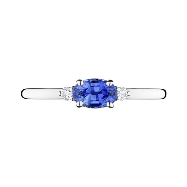 Bague Lepage Juliette en or blanc saphir et diamants