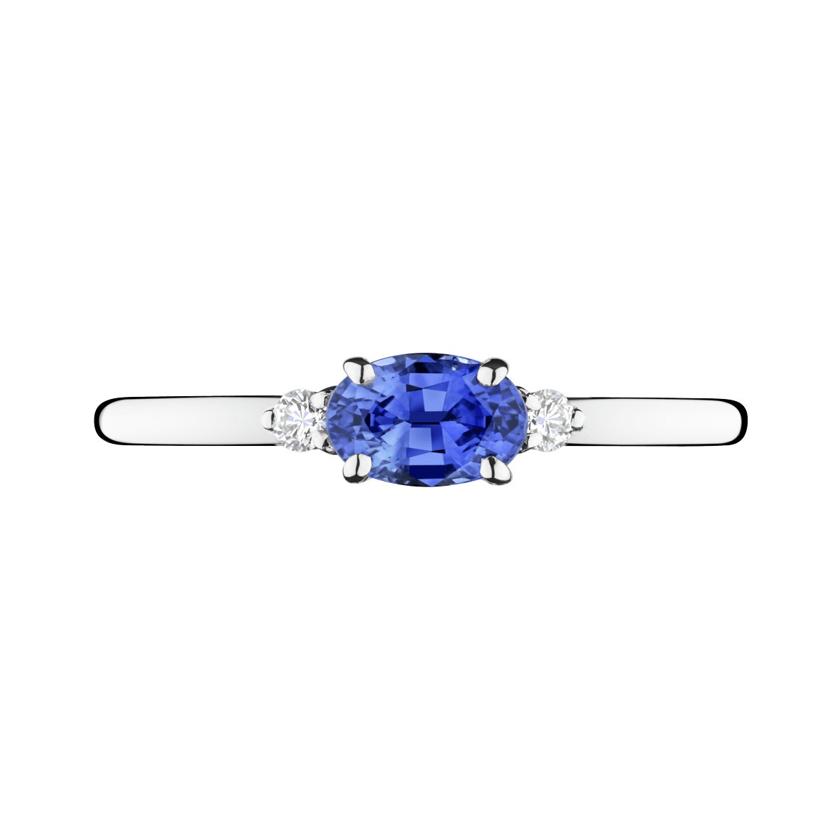 Bague Lepage Juliette en or blanc saphir et diamants