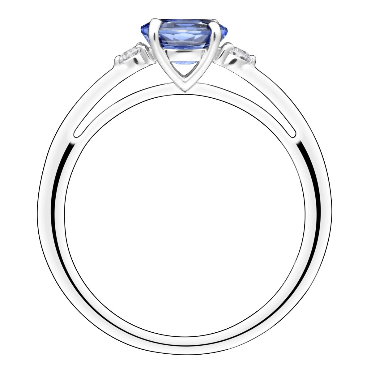 Bague Lepage Juliette en or blanc saphir et diamants
