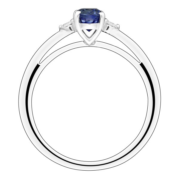 Bague Lepage Roméo en or blanc saphir et diamants
