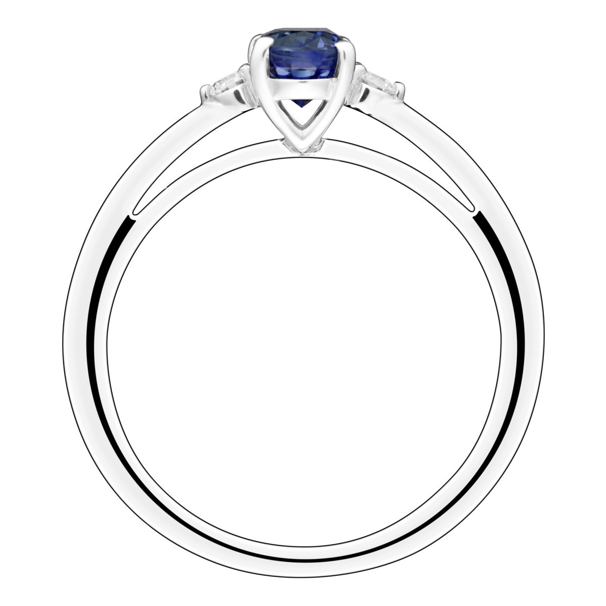 Bague Lepage Roméo en or blanc saphir et diamants