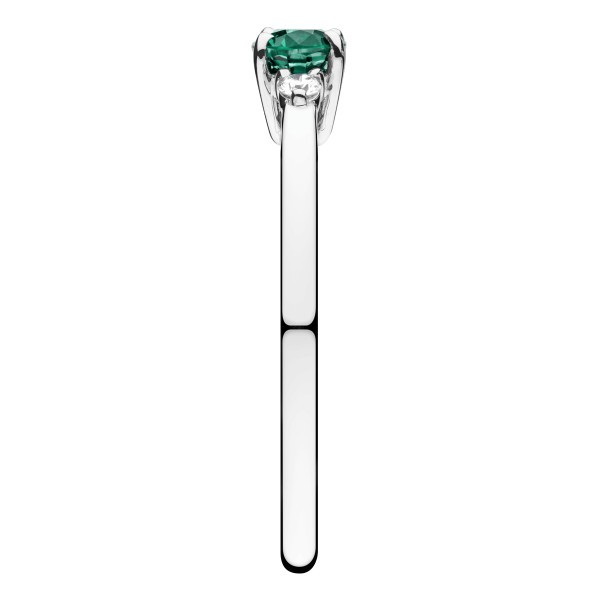 Bague Lepage Juliette en or blanc ﾎmeraude et diamants