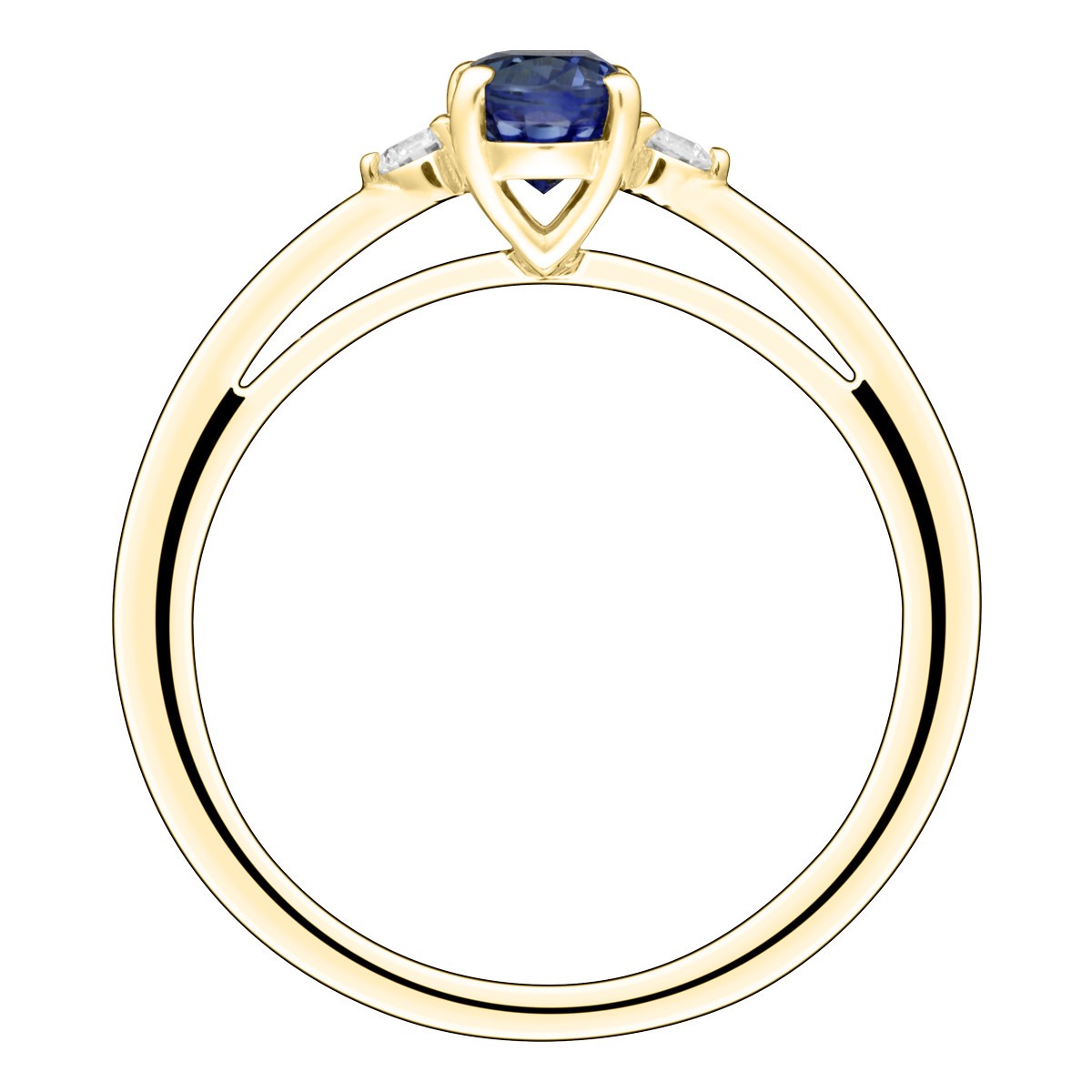 Bague Lepage Roméo en or jaune saphir et diamants