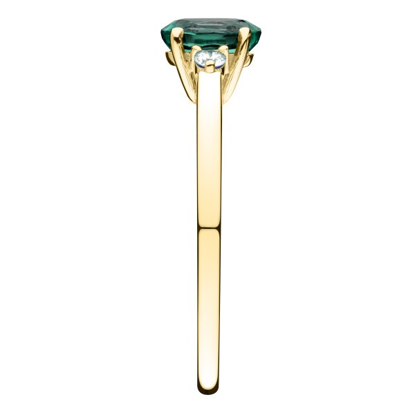 Bague Lepage Roméo en or jaune émeraude et diamants