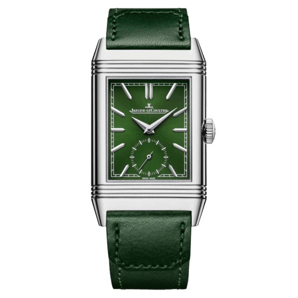 Jaeger-LeCoultre Reverso Tribute Monoface Small Seconds watch hand-winding green dial green leather strap