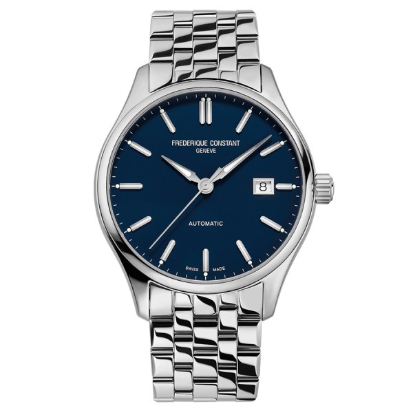 Frédérique Constant Classics Index Automatic watch blue dial steel bracelet 40 mm FC-303NN5B6B