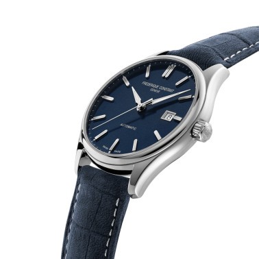 Frédérique Constant Classics Index Automatic watch blue dial blue leather strap 40 mm FC-303NN5B6