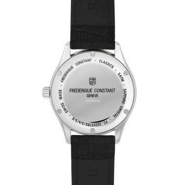 Frédérique Constant Classics Index Automatic watch black dial black leather strap 40 mm FC-303NB5B6