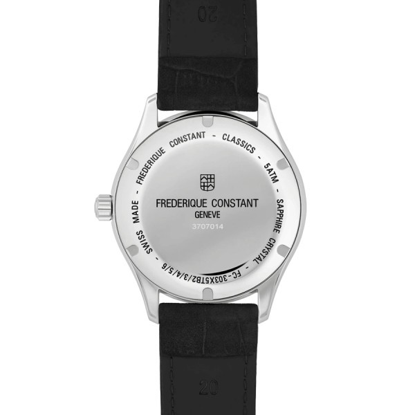 Frédérique Constant Classics Index Automatic watch black dial black leather strap 40 mm FC-303NB5B6