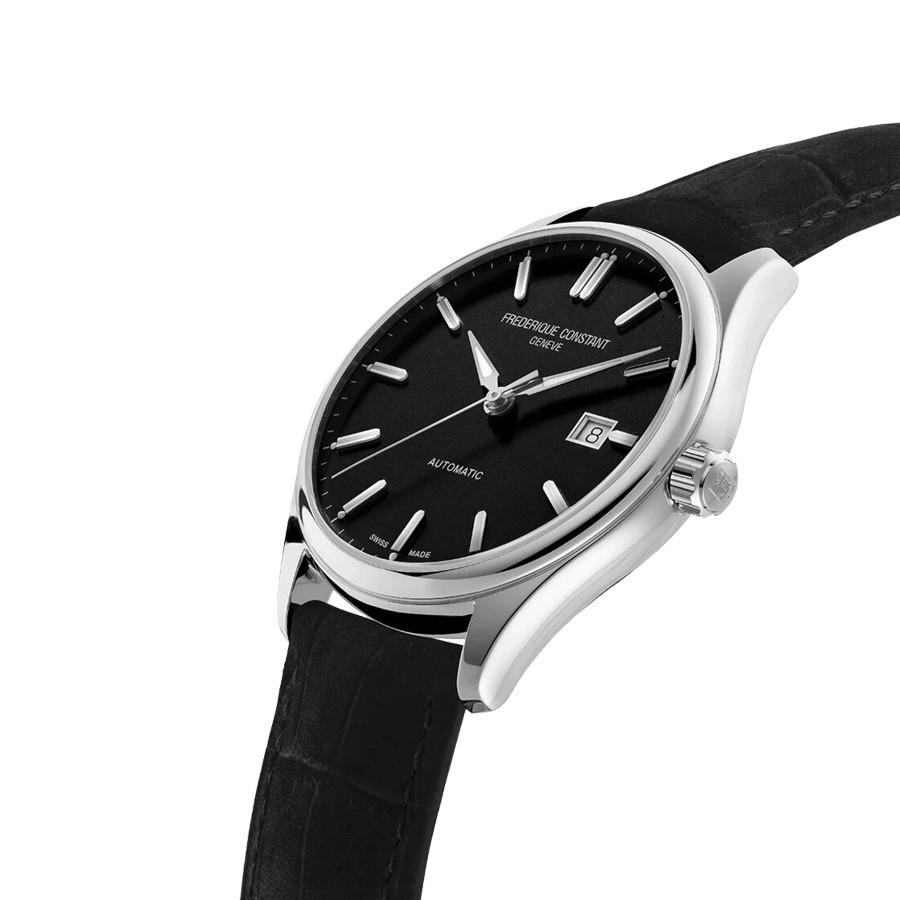Frédérique Constant Classics Index Automatic watch black dial black leather strap 40 mm FC-303NB5B6