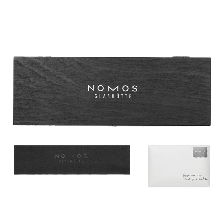 Nomos Metro neomatik 41 Update automatic watch white dial grey textile strap 40,5 mm 1165