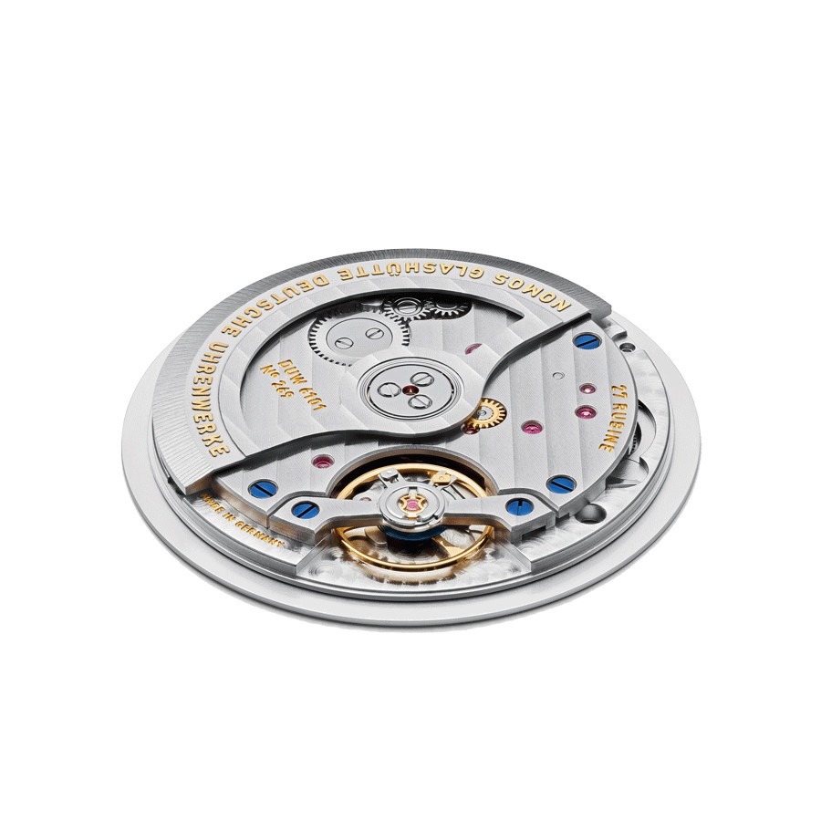 Nomos Metro neomatik 41 Update automatic watch white dial grey textile strap 40,5 mm 1165