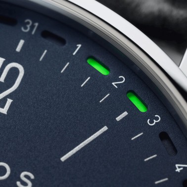 Watch Nomos Tangente neomatik 41 Update night blue automatic dial blue leather strap black 40,5 mm 182