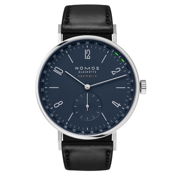Watch Nomos Tangente neomatik 41 Update night blue automatic dial blue leather strap black 40,5 mm 182