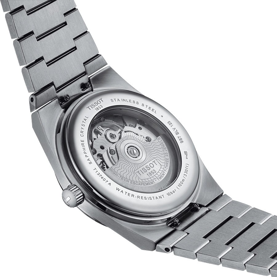 Montre Tissot PRX Powermatic 80 automatique cadran argent bracelet acier 40 mm T137.407.21.031.00