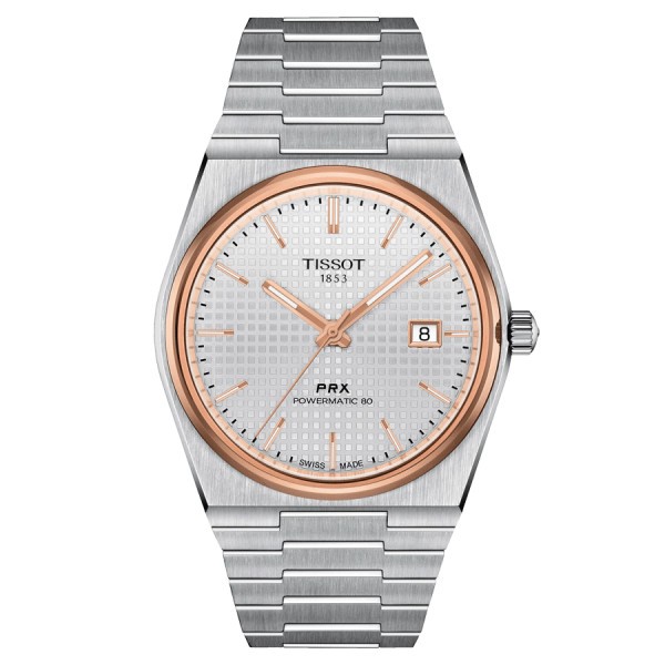 Montre Tissot PRX Powermatic 80 automatique cadran argent bracelet acier 40 mm T137.407.21.031.00