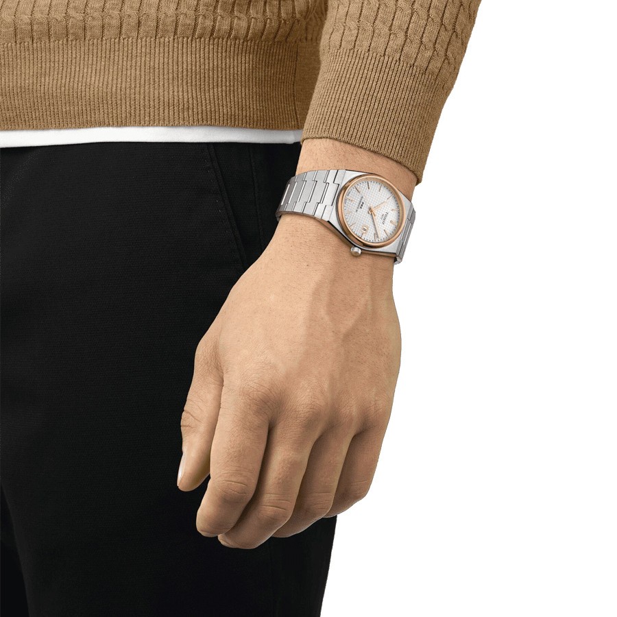 Montre Tissot PRX Powermatic 80 automatique cadran argent bracelet acier 40 mm T137.407.21.031.00