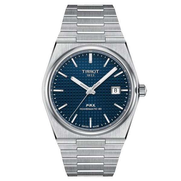 Montre Tissot PRX Powermatic 80 automatique cadran bleu bracelet acier 40 mm T137.407.11.041.00