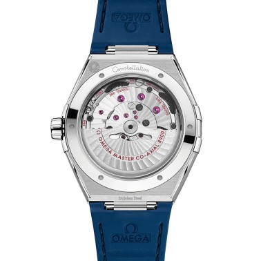 Montre Omega Constellation Co-Axial Master Chronometer automatique cadran bleu bracelet cuir bleu 41 mm 131.33.41.21.03.001