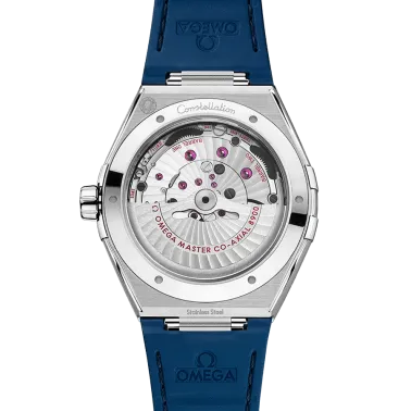 Montre Omega Constellation Co-Axial Master Chronometer automatique cadran bleu bracelet cuir bleu 41 mm 131.33.41.21.03.001