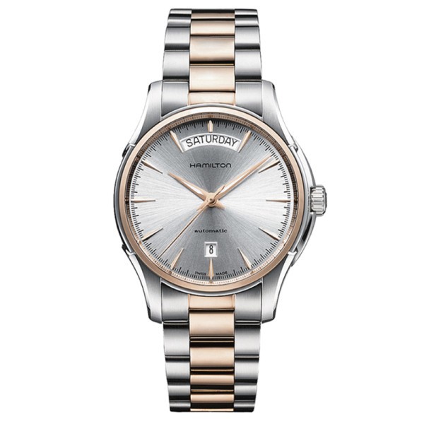 Montre Hamilton Jazzmaster cadran argenté bracelet acier bicolore 40 mm - SOLDAT PL