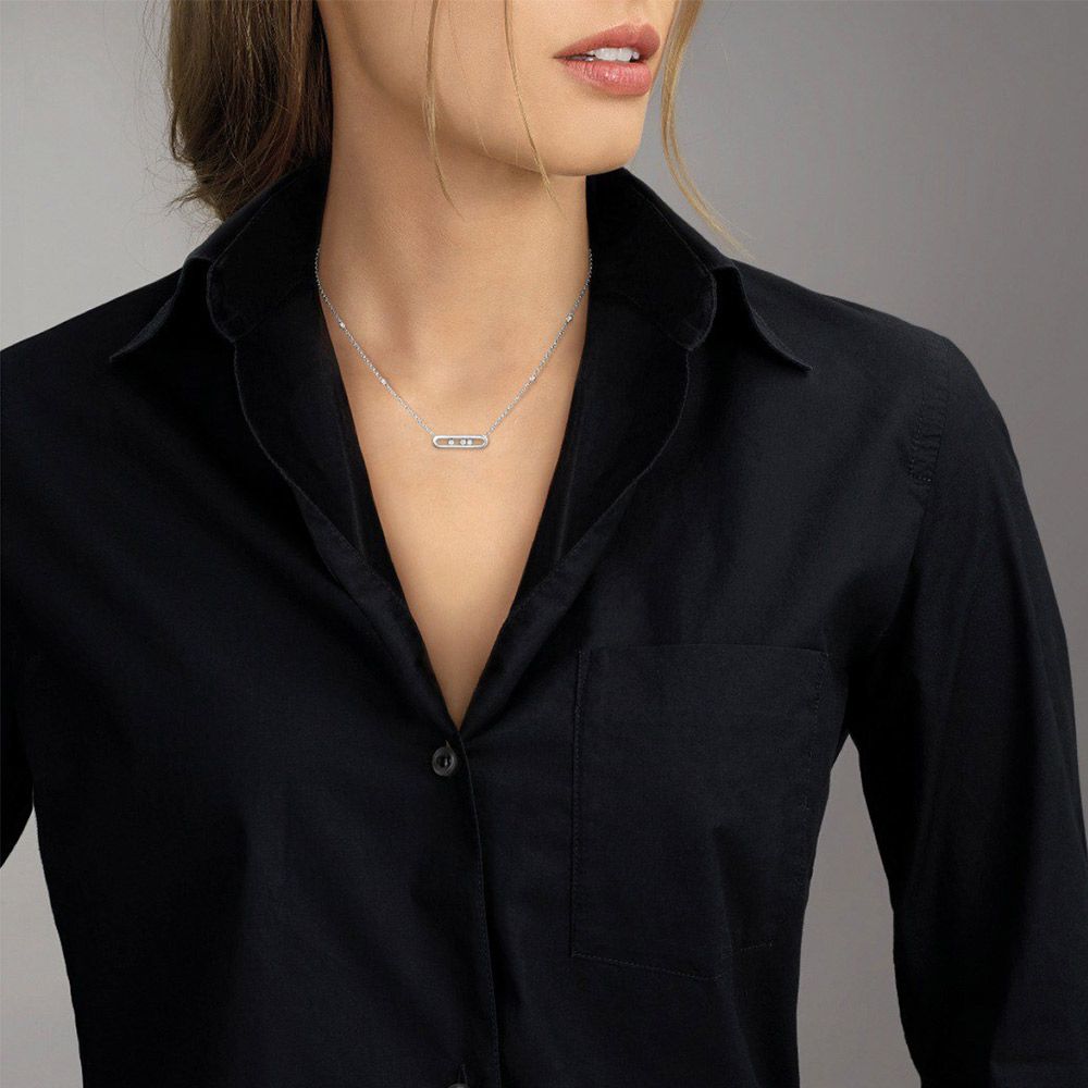 Collier Messika Baby Move en or rose et diamants