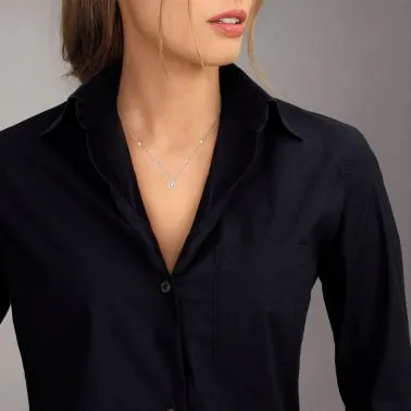 Collier Messika Joy en or blanc et diamant poire 0,25 carat