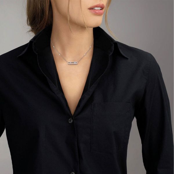 Collier Messika Baby Move Pavé en or jaune et diamants