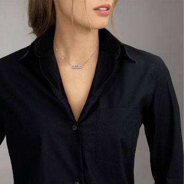 Collier Messika Baby Move Pavé en or blanc et diamants