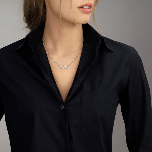 Collier Messika Joy Trilogy en or rose et diamants