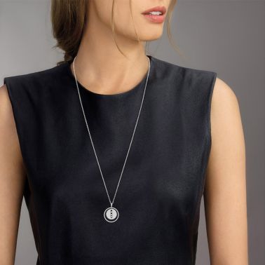 Collier Messika Lucky Move moyen modèle en or rose et diamants