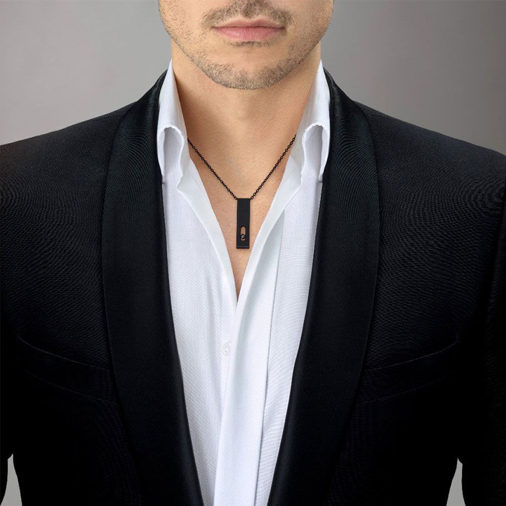 Pendentif Messika Move Titanium black et diamant noir