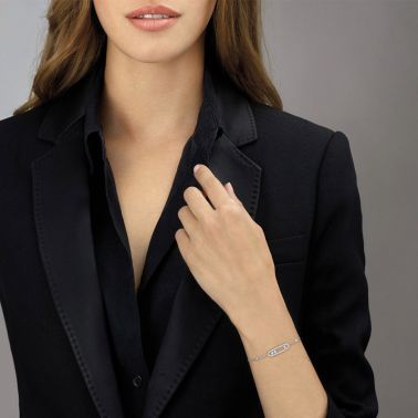 Bracelet Messika Baby Move Pavé en or rose et diamants